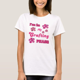 Crafting fase van Hot Pink typografie T-shirt