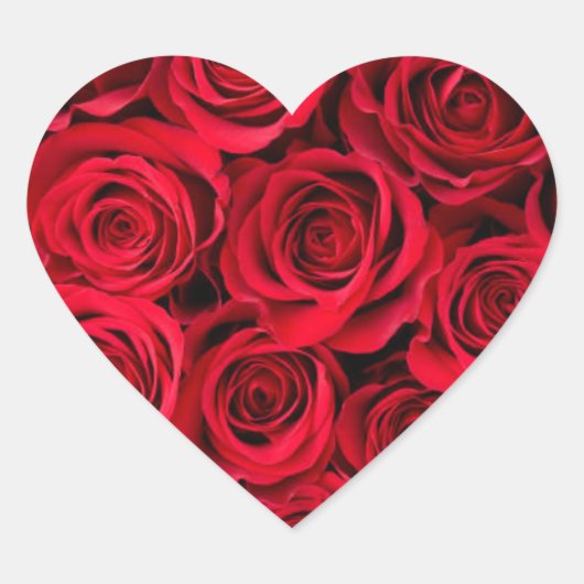"Crafting Love: Roos Flower Heart Sticker ontwerp (Voorkant)
