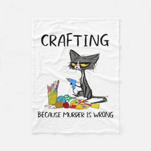 Crafting omdat de moord verkeerd is en kat maakt fleece deken (Voorkant)