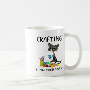 Crafting omdat de moord verkeerd is en kat maakt koffiemok