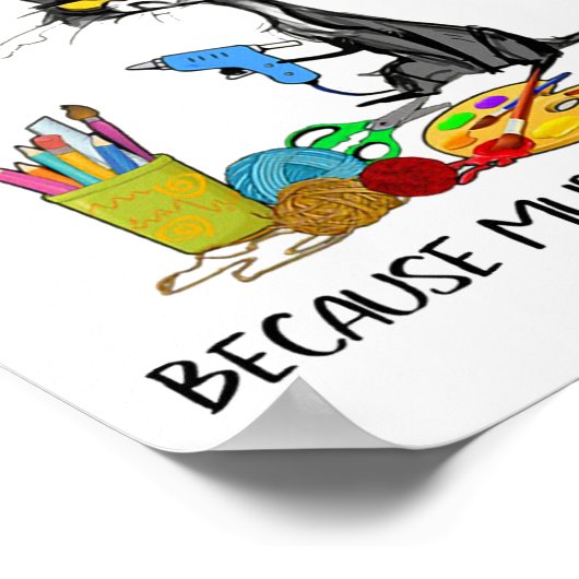 Crafting omdat de moord verkeerd is en kat maakt poster (Hoek)