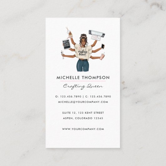 Crafting Queen Crafter Visitekaartje (Achterkant)