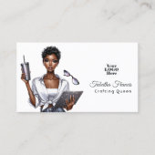 Crafting Queen Design voor Afro-Amerikaanse ambach Visitekaartje (Voorkant)