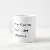 Crafting Queen: Glue Glitter Genius Mok - DIY Gift (Voorkant links)