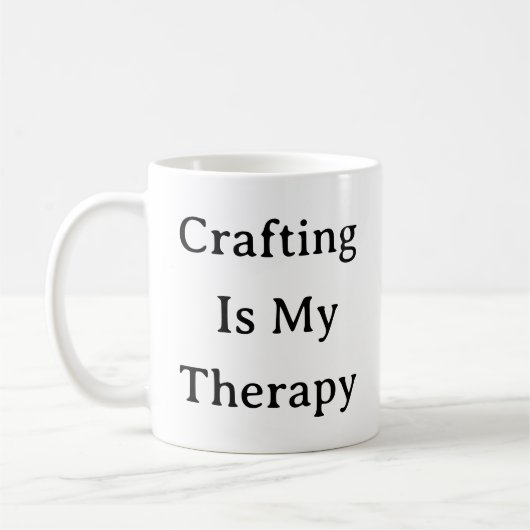 Crafting Quote Mok - Crafting is mijn therapie (Links)