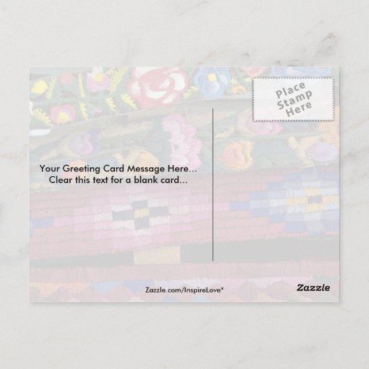 Crafts, Chichicastenango, Guatemala Briefkaart (Achterkant)