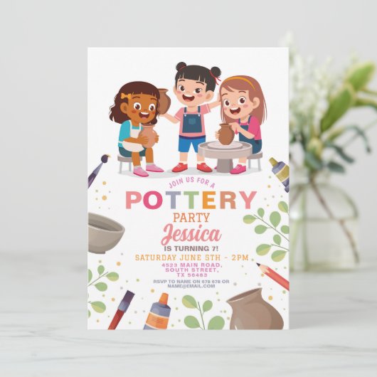 Crafts Clay-art Pots, potentie Kaart (Staand voorkant)