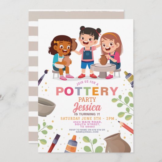 Crafts Clay-art Pots, potentie Kaart (Voorkant / Achterkant)