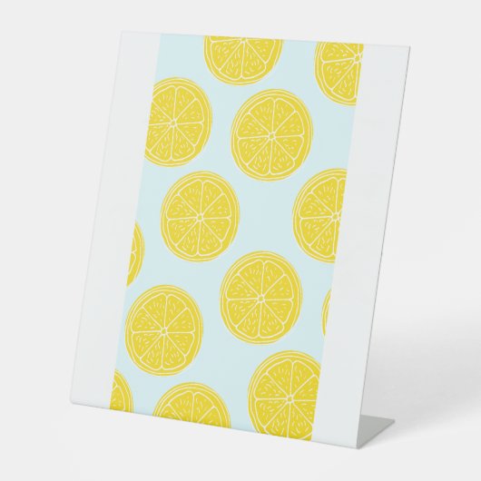 Crafts party décor lemo reclamebord met voetstuk (Voorkant)