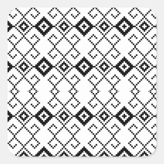 Crafts & Party Supplies Schoonheid van Tribal Patt Vierkante Sticker (Voorkant)