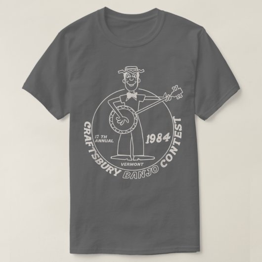 Craftsbury Banjo Contest 1984 Funny T-shirt (Design voorkant)