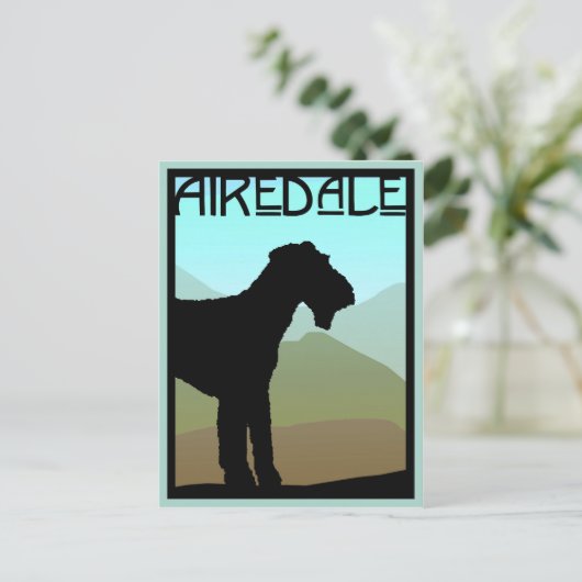 Craftsman Airedale Terrier Briefkaart (Staand voorkant)
