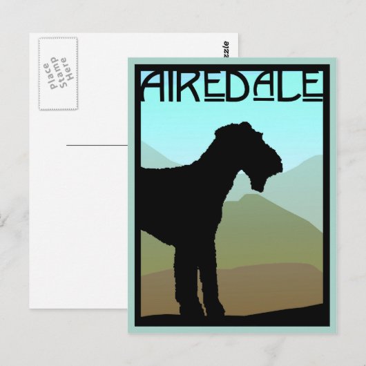 Craftsman Airedale Terrier Briefkaart (Voorkant / Achterkant)