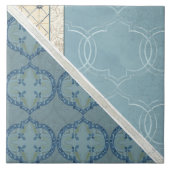 Craftsman Era Arabesque  Collage Links Tegeltje (Voorkant)