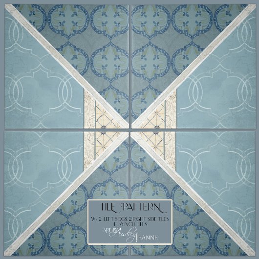 Craftsman Era Arabesque  Collage RIGHT Tegeltje