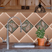 Craftsman Oak leaf Ceramic Decorative tegel Tegeltje