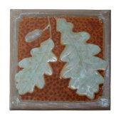  Craftsman Oak leaf Ceramic Decorative tile  Tegeltje (Voorkant)
