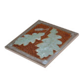  Craftsman Oak leaf Ceramic Decorative tile  Tegeltje (Zijkant)