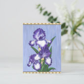 Craftsman Paars Iris Briefkaart (Staand voorkant)
