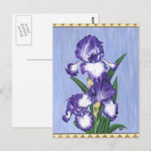 Craftsman Paars Iris Briefkaart (Voorkant / Achterkant)