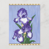 Craftsman Paars Iris Briefkaart (Voorkant)
