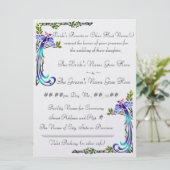 Craftsman Peacocks (Metallic Wedding Invitation) Kaart (Staand voorkant)