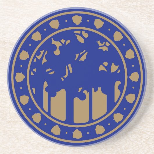 Craftsman Style Trees Zandsteen Onderzetter (Voorkant)