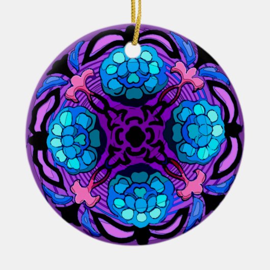 Craftsman Winter Garden (Keramische Fan Pull / Orn Keramisch Ornament (Voorkant)