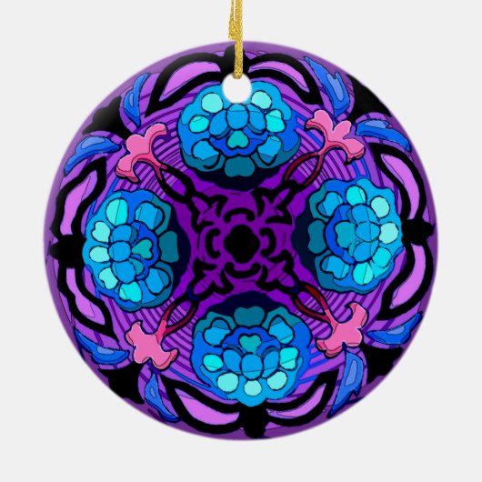 Craftsman Winter Garden (Keramische Fan Pull / Orn Keramisch Ornament (Achterkant)