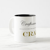Craftsmanship Over Crap (15 oz) Tweekleurige Koffiemok (Voorkant links)