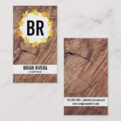 Craftsmen | Hout, goudbladeren Visitekaartje (Voorkant / Achterkant)
