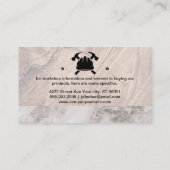 Craftsmen Logo | Hout | Marmer Visitekaartje (Achterkant)