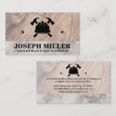 Craftsmen Logo | Hout | Marmer Visitekaartje (Voorkant / Achterkant)