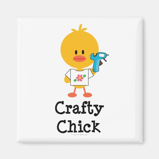 Crafty Chick Magnet (Voorkant)