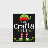 Crafty Christmas Elf Matching Pajama X-mas Party  Kaart (Voorkant)