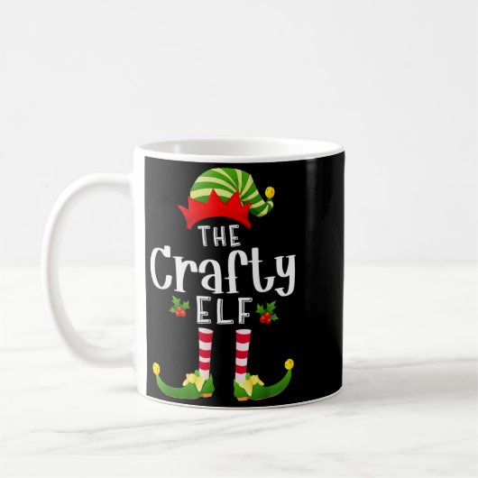 Crafty Christmas Elf Matching Pajama X-mas Party Koffiemok (Links)