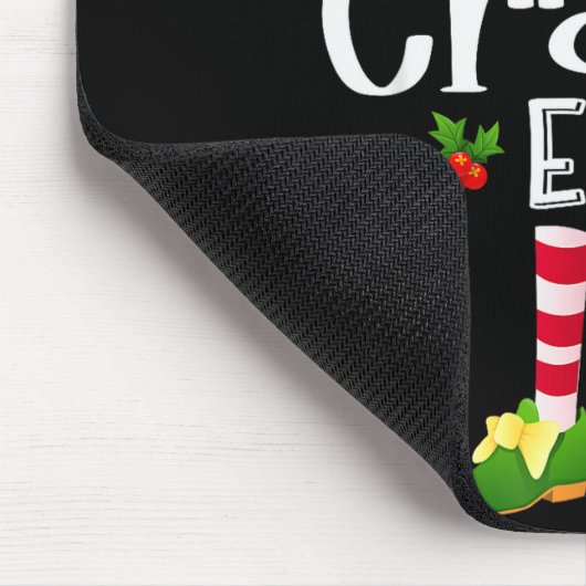 Crafty Christmas Elf Matching Pajama X-mas Party Muismat (Hoek)