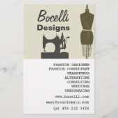 Crafty Dames Seamstress Mode Stylist Modern Flyer (Voorkant)