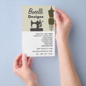 Crafty Dames Seamstress Mode Stylist Modern Flyer (Hand)
