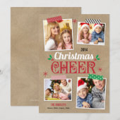 Crafty kerstfeestay-fotokaart feestdagenkaart (Voorkant / Achterkant)