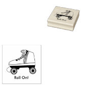 Crafty Roller Schaats Rubberstempel (Gestempeld)