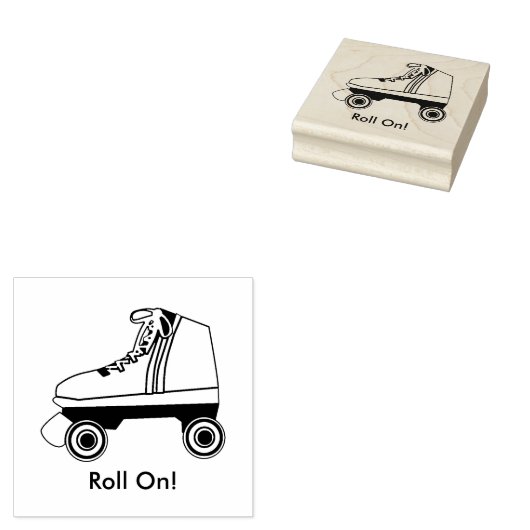Crafty Roller Schaats Rubberstempel (Gestempeld)