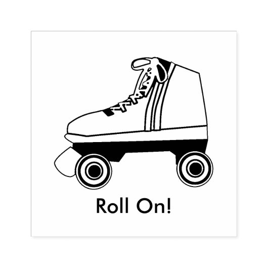 Crafty Roller Schaats Rubberstempel (Afrduk)
