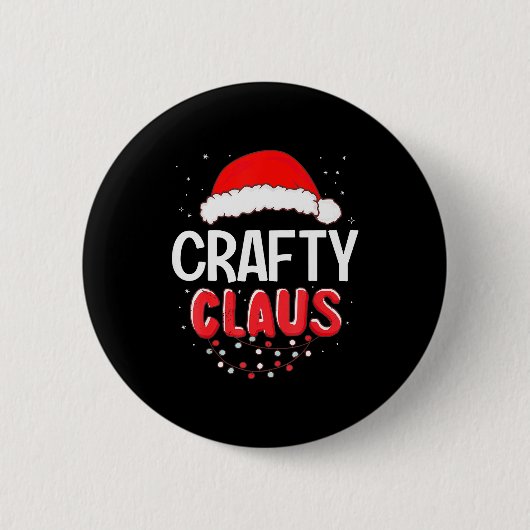 Crafty Santa Claus Christmas Matching Costume  Ronde Button 5,7 Cm (Voorkant)