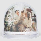 Crafty Snowman Breien Sjaal Custom Foto Sneeuwbol (Achterkant)