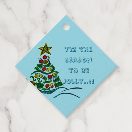 Crafty Tree Christmas Gift Label (Voorkant)