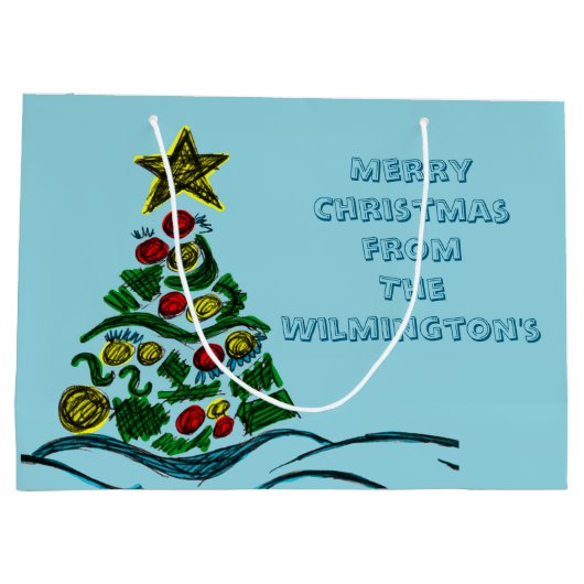 Crafty Tree Christmas Groot Cadeauzakje (Achterkant)