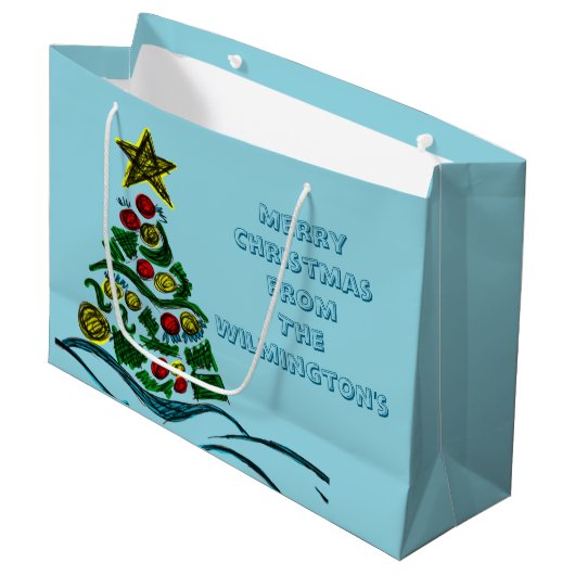 Crafty Tree Christmas Groot Cadeauzakje (Voorkant Gekanteld)