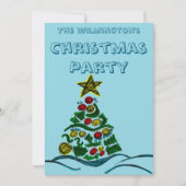 Crafty Tree kerstfeest uitnodiging (Voorkant)