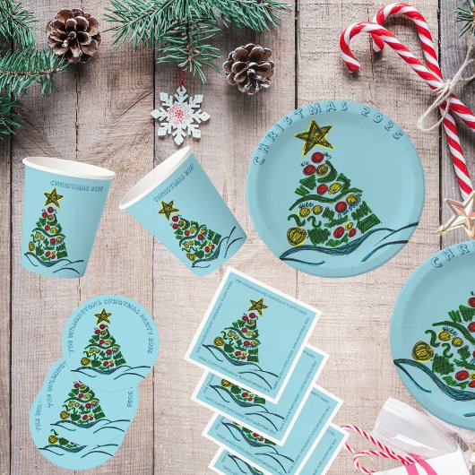 Crafty Tree kerstfeest uitnodiging